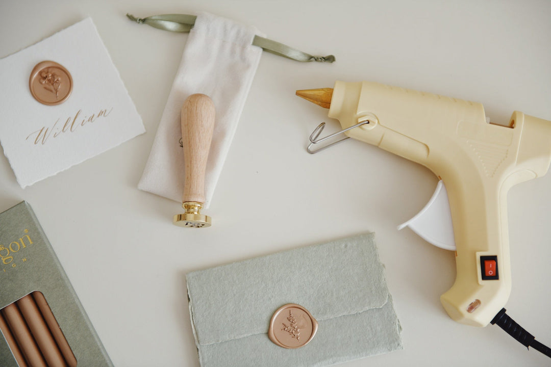 How to use wax seal stamp with a glue gun