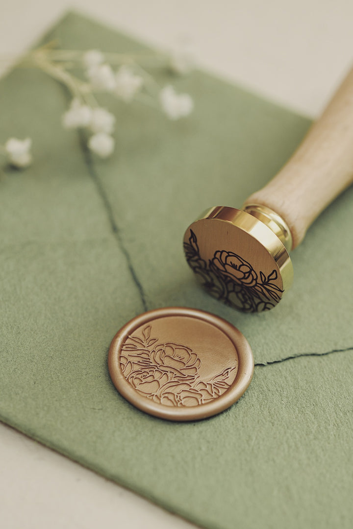 Lace Peony Wax Stamp