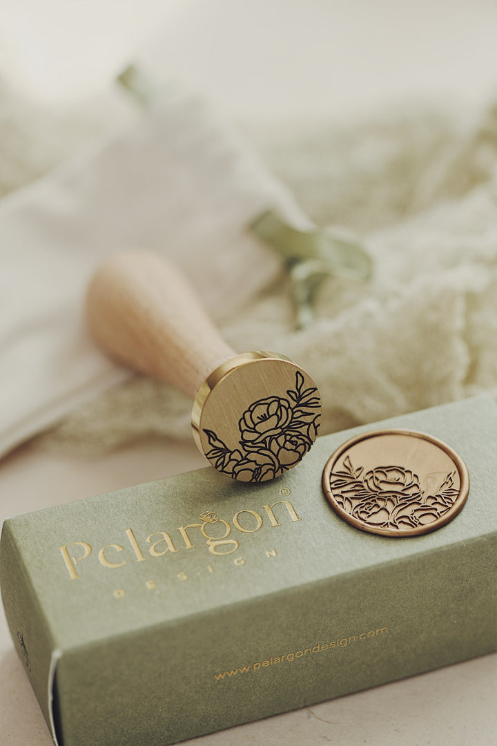 Lace Peony Wax Stamp