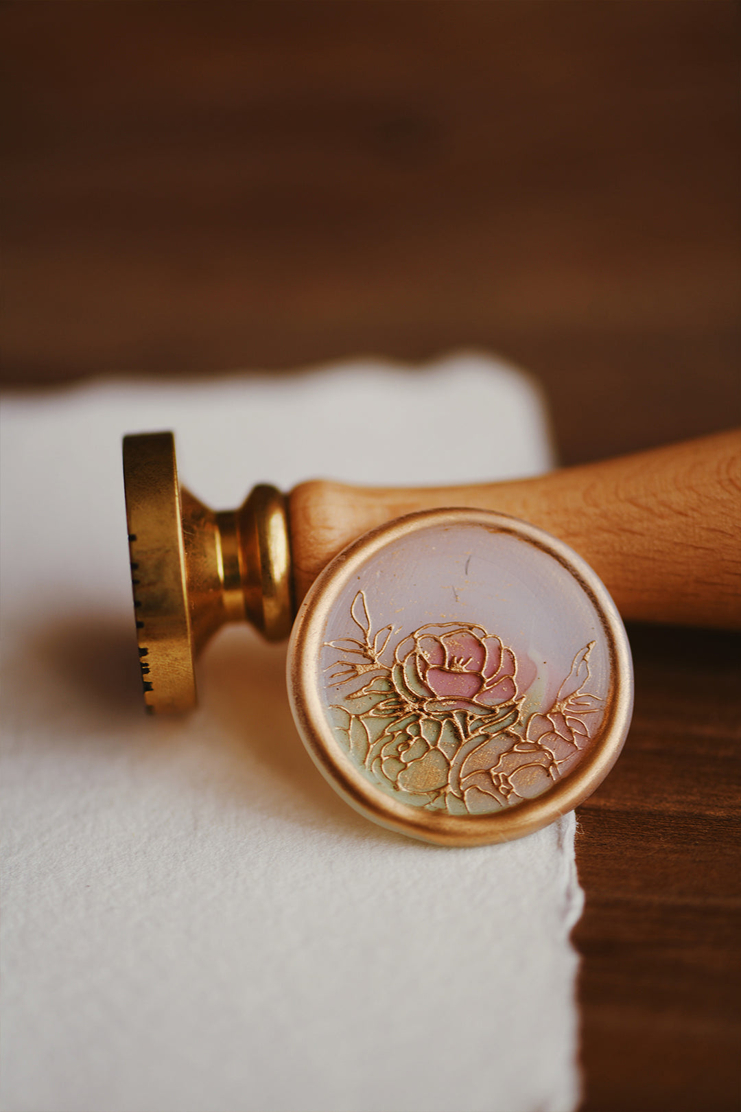 Lace Peony Wax Stamp