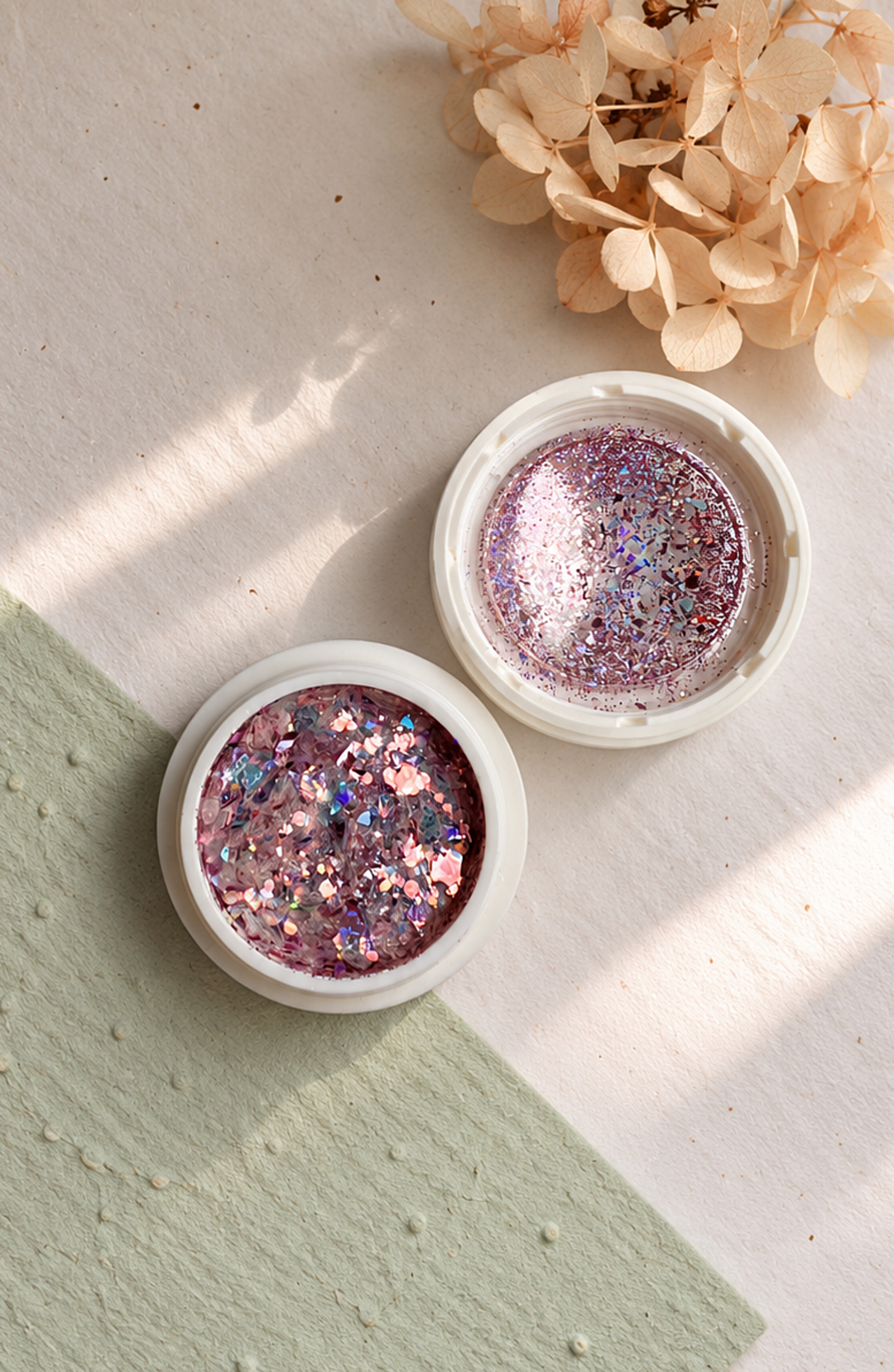 Glitter Flakes, Rosy