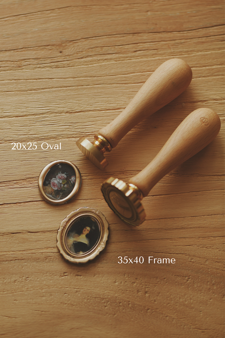 3D Vintage Frame Wax Stamp, Large