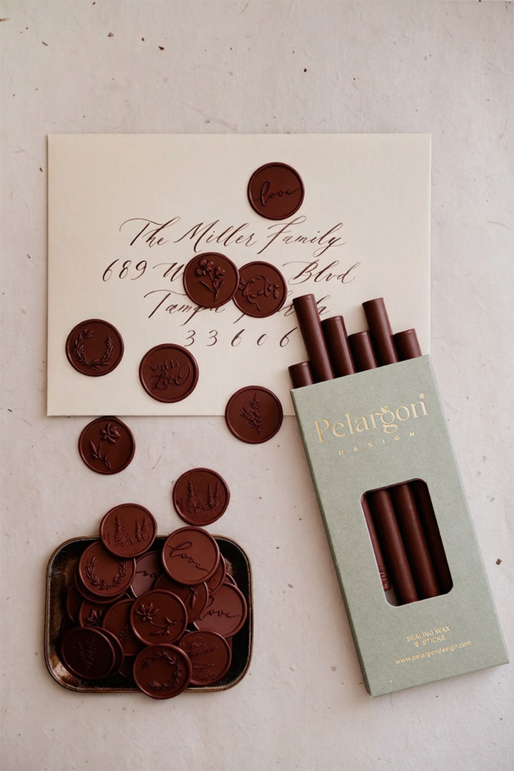 Burgundy Sealing Wax, 6 Sticks