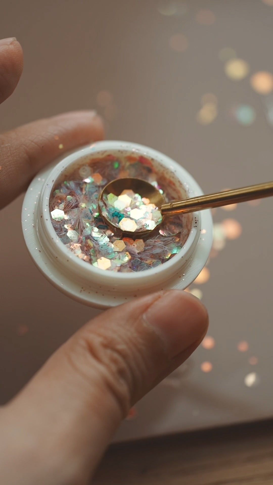 Glitter Flakes, Rosy