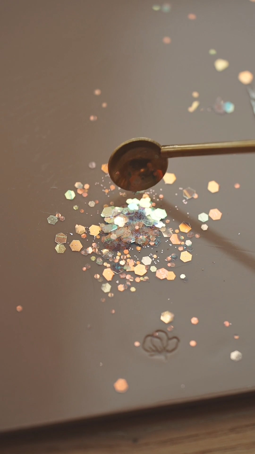 Glitter Flakes, Rosy
