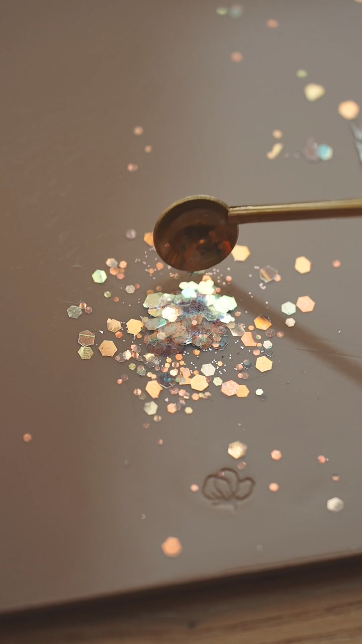 Glitter Flakes, Rosy