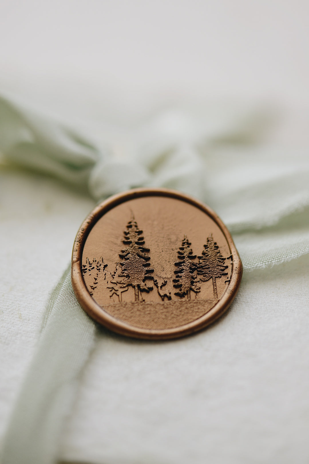 pelargon design-gold forest -wax-seal-stamp-for-wedding-invitation