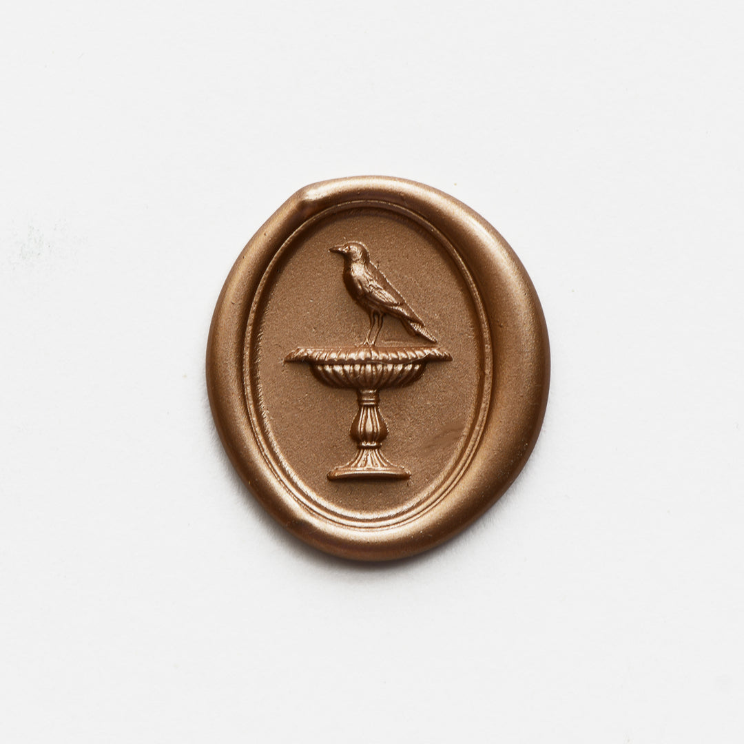 3D Birdbath Wax Stamp