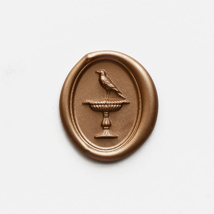 3D Birdbath Wax Stamp