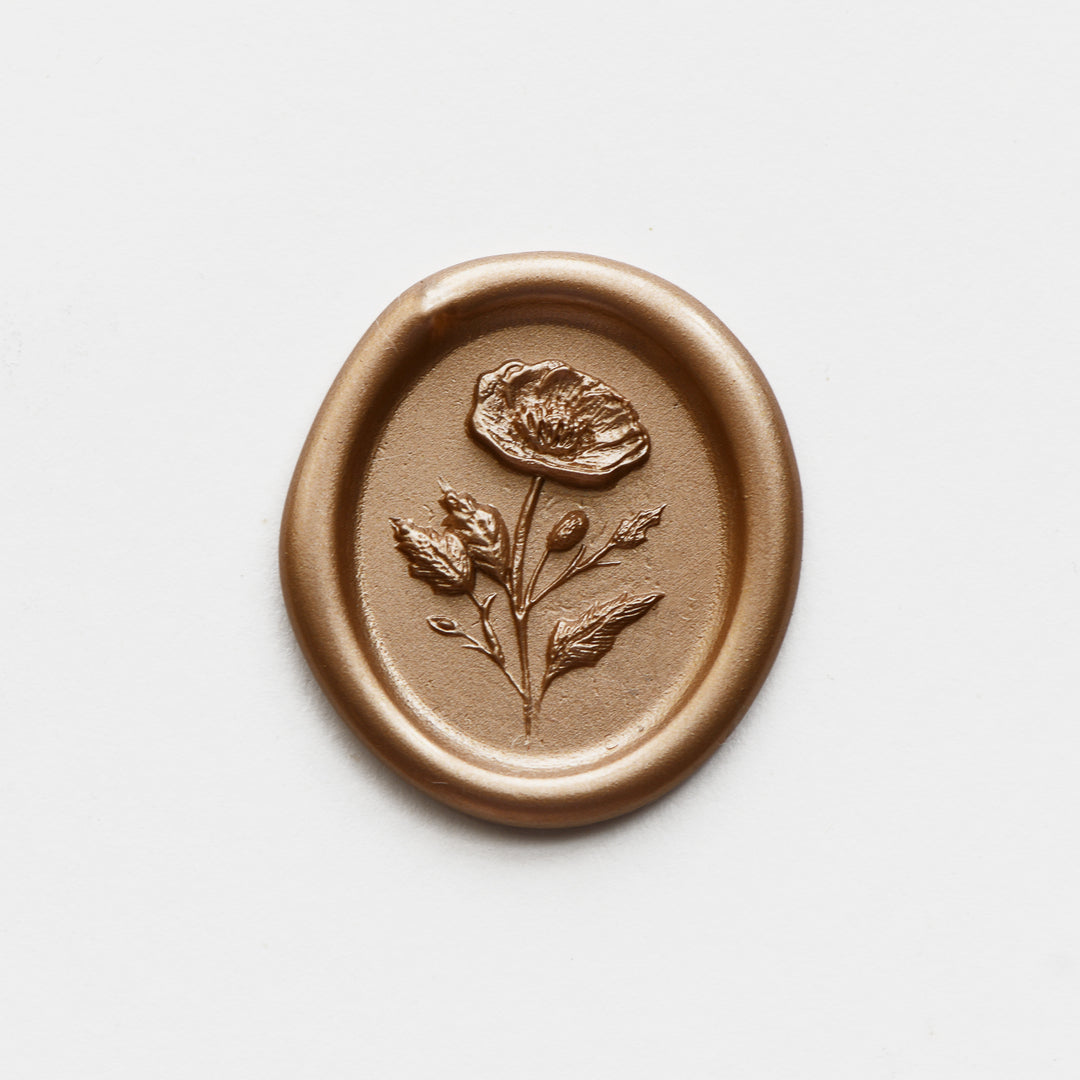 3D Poppy Wax Stamp