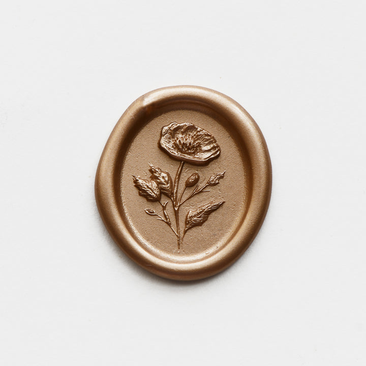 3D Poppy Wax Stamp