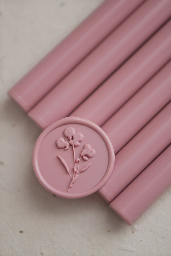 pelargon design dusty rose wedding sealing wax sticks