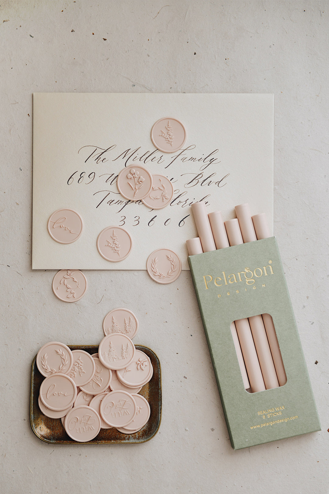pelargondesign-blushpink-glue-gun-sealing-wax-sticks-wax-seals-for_wedding_invitation