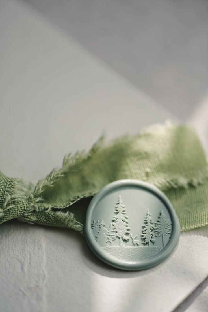 pelargon design-skog-forest-wax-seal-stamp-dustygreen