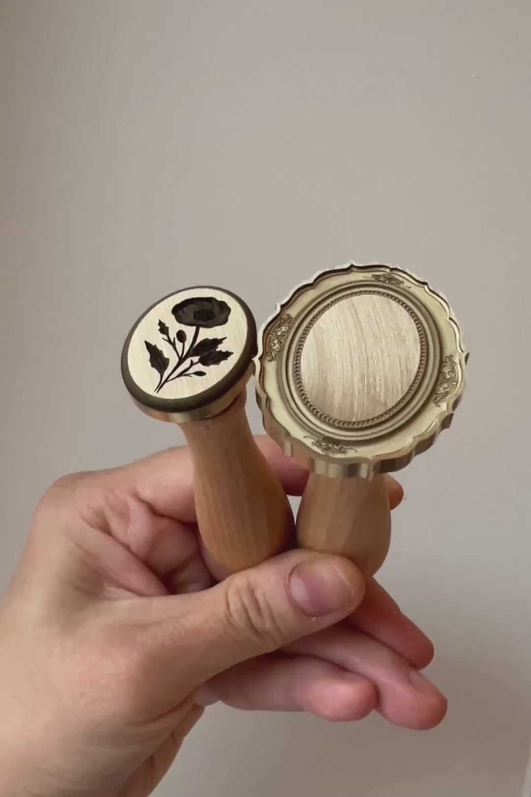 3D Vintage Frame Wax Stamp, Large